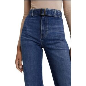 Reformation "Amelie" Jeans High Rise Wide Leg Belted Cotton Salinas Wash Sz 28